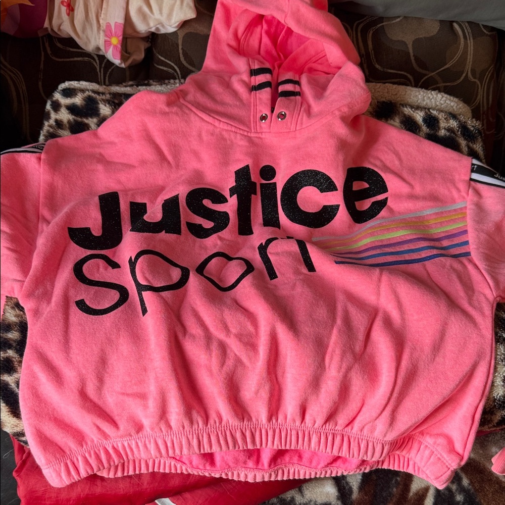 Justice Sport Pink Kids Hoodie